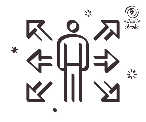 有趣的线条插图共享分布图片下载