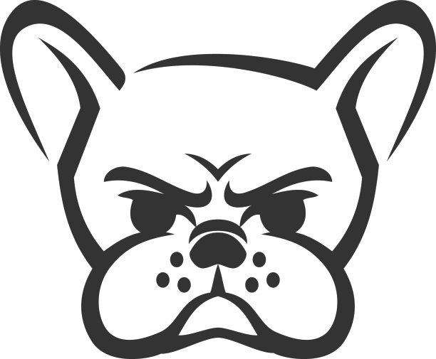 法国斗牛犬头图标模板吉祥物图片下载