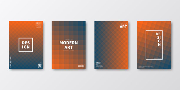 宣传册模板排版，橙色封面设计，商业年报，传单，杂志图片下载