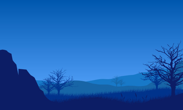 夜晚美丽的山景图片下载