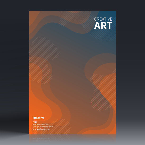 宣传册模板布局，橙色封面设计，企业年报，传单，杂志图片下载