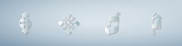 糖果、雪花和圣诞袜图片下载