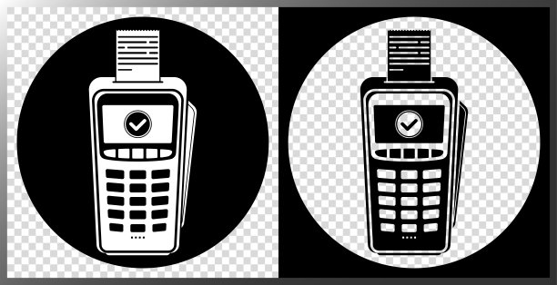 支付终端图标与支付确认。图片下载