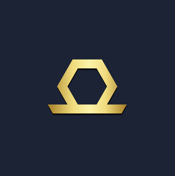 多边形欧米茄金色Logo图片下载