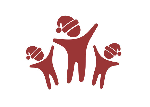 家庭标志和圣诞帽图片下载