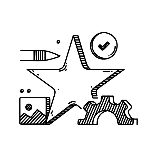 项目特性线性图标，草图设计，像素完美，可编辑描边图片下载
