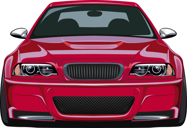 红色跑车前视图图片下载
