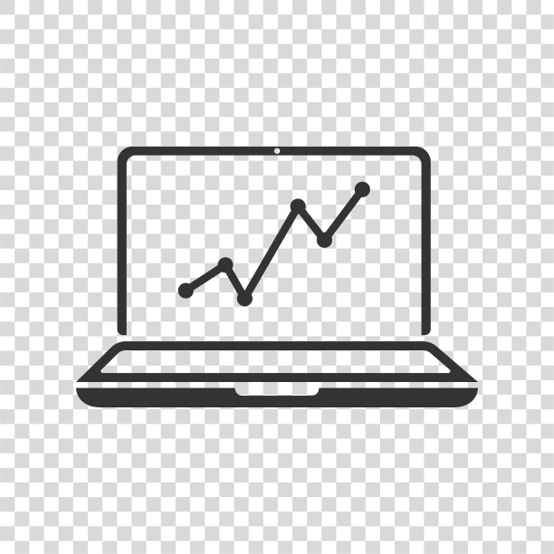 带有统计数据的笔记本图标，以及透明背景上的演化图。图片下载
