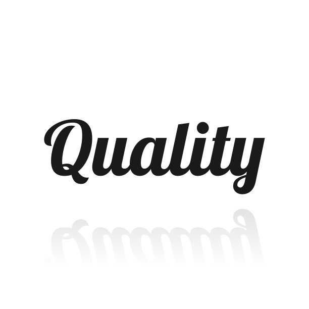 质量。白色背景上反射的图标图片下载