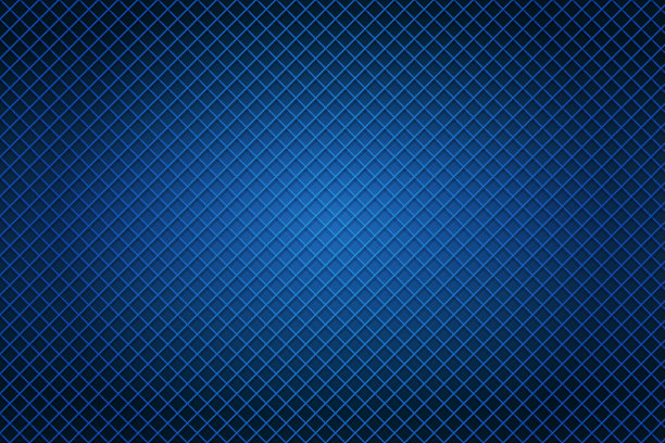 蓝色矢量条纹纹理。深海军蓝颜色窄纵横交错方格图案水平空白矢量背景与纵横交错线遍布。图片下载
