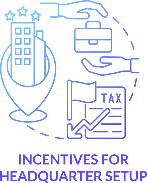 对总部设置蓝色梯度的激励图片下载