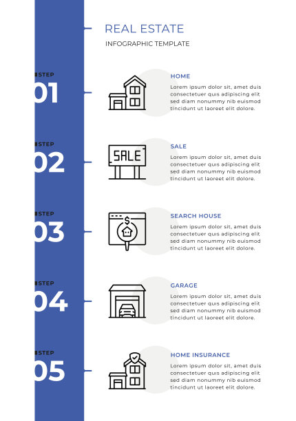 房地产信息图表模板图片下载