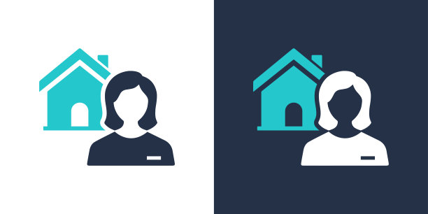 房地产经纪人偶像。固体图标矢量插图。用于网站设计，logo, app，模板，ui等。图片下载