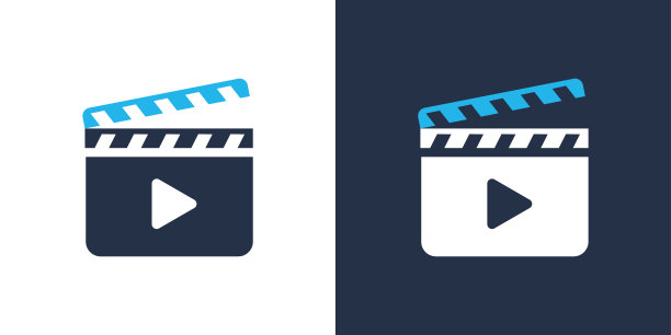 电影拍手图标。固体图标矢量插图。用于网站设计，logo, app，模板，ui等。图片下载