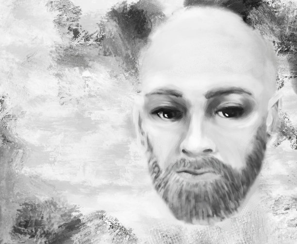 抽象背景上印象派风格的男性肖像图片下载