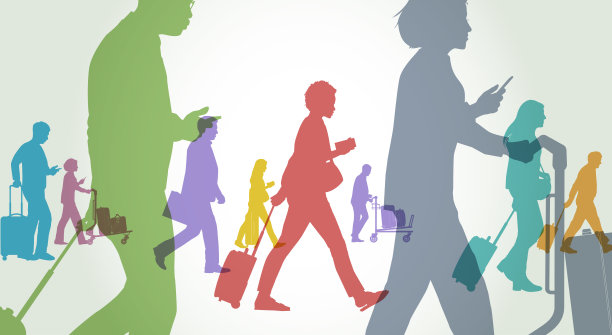 商务旅客在机场图片下载