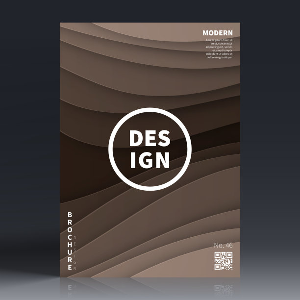 宣传册模板排版，棕色封面设计，商业年报，传单，杂志图片下载
