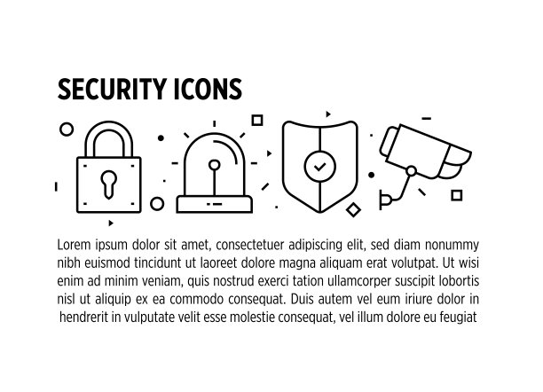 采购产品安全，个人ID，监控，报警，保险箱图标图片下载