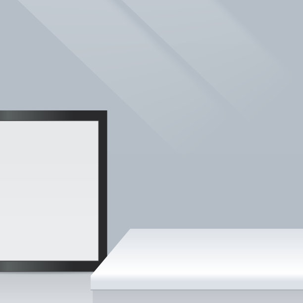 3d背景在一个家庭场景与几何平台。图片下载