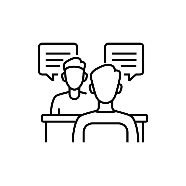 会议和同事线路图标图片下载