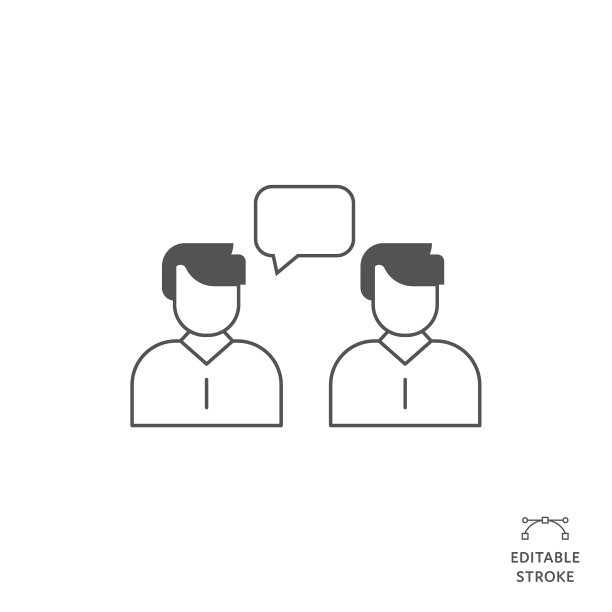 具有可编辑笔画的客户代表平线图标。Icon适用于网页设计、移动应用、UI、UX和GUI设计。图片下载