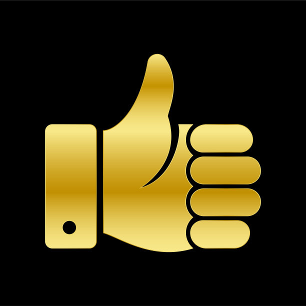 金拇指向上图标。图片下载