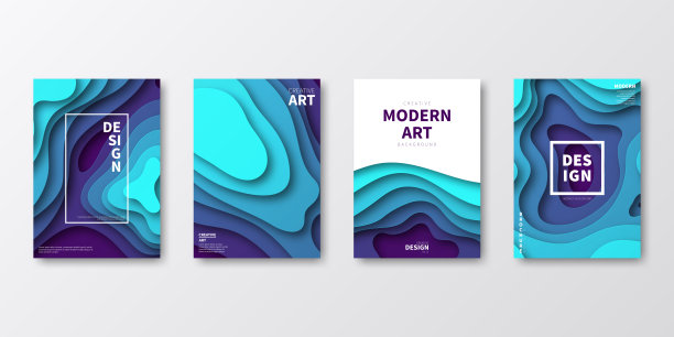 宣传册模板布局，蓝色封面设计，企业年度报告，传单，杂志图片下载