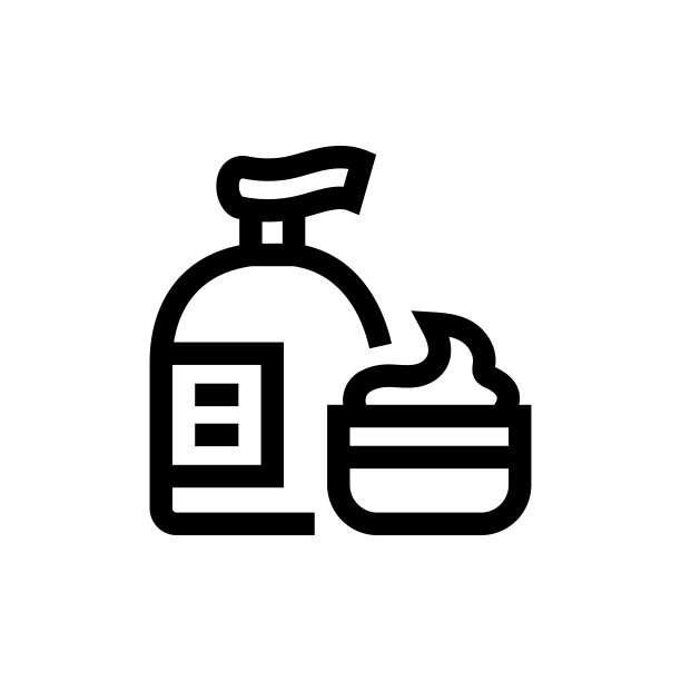 美容产品和面霜线图标，设计，像素完美，可编辑的笔触。标志、标志、符号。图片下载