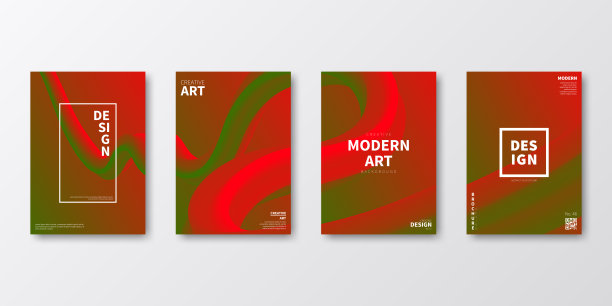 宣传册模板排版，红色封面设计，商业年报，宣传单，杂志图片下载