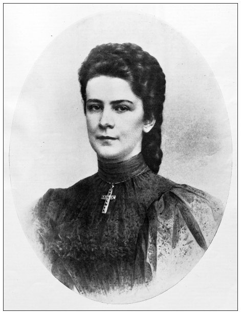 来自英国杂志的古董图片:奥地利皇后，巴伐利亚的伊丽莎白图片下载