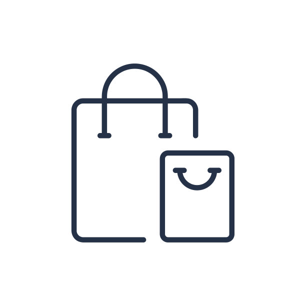 购物袋细线图标图片下载