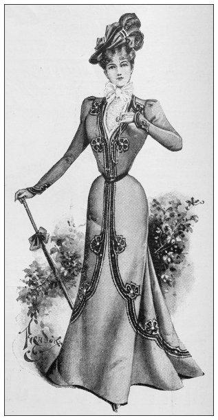 来自英国杂志的古董图片:时尚模特图片下载