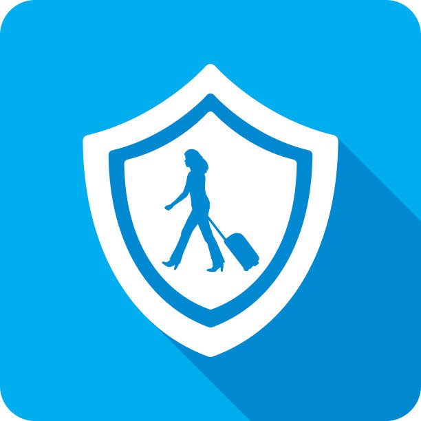 盾牌女人与箱子图标轮廓图片下载