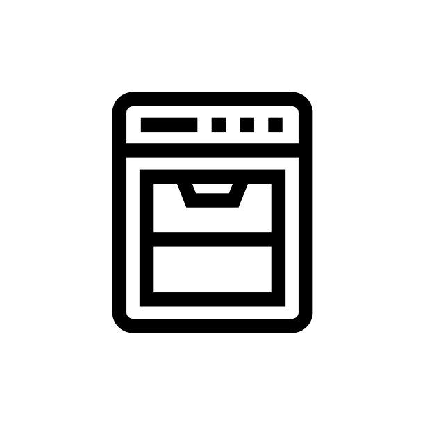 厨房烤箱线图标，设计，像素完美，可编辑笔触。标志、标志、符号。图片下载