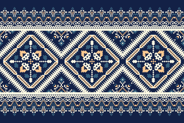 锦缎花十字绣图片下载