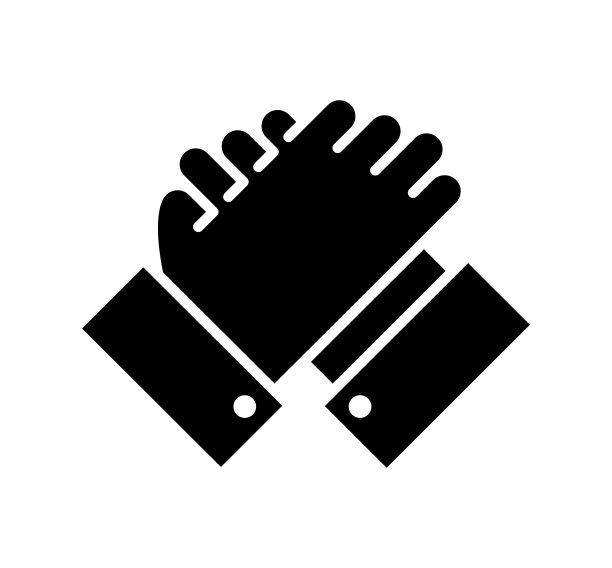 拳头战斗黑色填充矢量图标图片下载