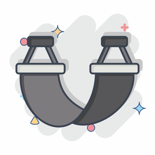 图标吊床。与露营符号有关。漫画风格。简单的设计可编辑。简单的说明图片下载