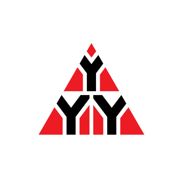 带有三角形的yyy字母logo设计图片下载