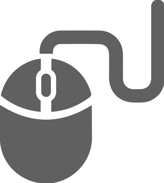 灰色USB鼠标图标图片下载