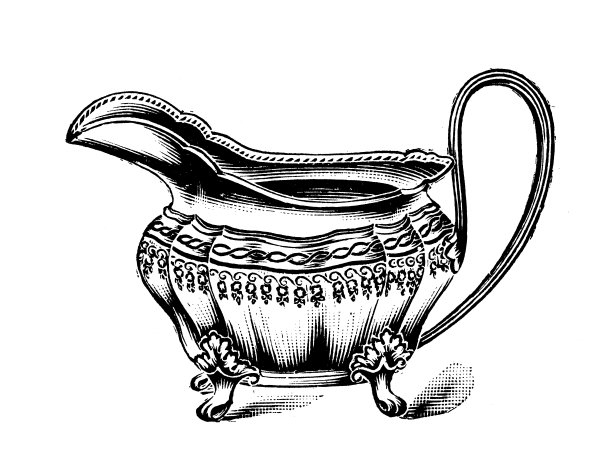 来自英国杂志的古董图片:酱船图片下载