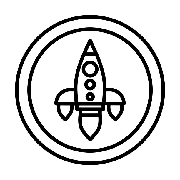 启动图标。薄线性发射轮廓图标孤立的白色背景。直线矢量发射标志，网页和移动的符号。图片下载