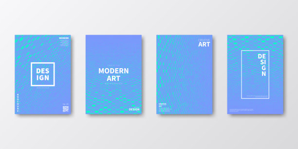 宣传册模板排版，蓝色封面设计，商业年报，传单，杂志图片下载