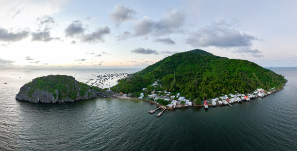 越南西南海域的江省下天群岛上一个美丽岛屿的风景照片图片下载