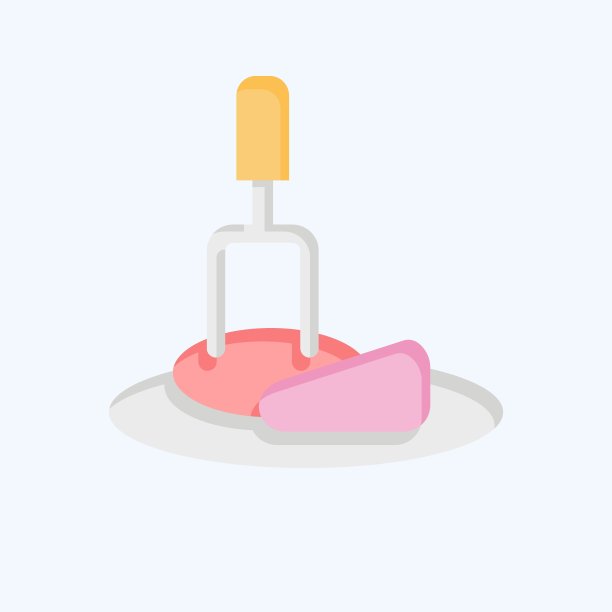 图标串烧烤叉。与露营符号有关。平的风格。简单的设计可编辑。简单的说明图片下载