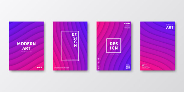 宣传册模板排版，紫色封面设计，商业年报，传单，杂志图片下载