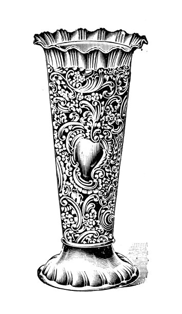 来自英国杂志的古董图片:花瓶图片下载