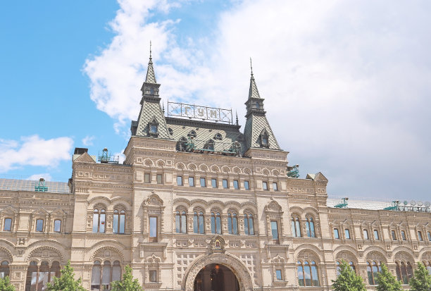 美国国家百货公司(GUM)的建筑外观。图片下载