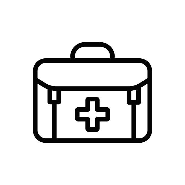 急救箱、医疗保健线性图标图片下载