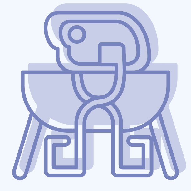 图标钳。与露营符号有关。双音风格。简单的设计可编辑。简单的说明图片下载