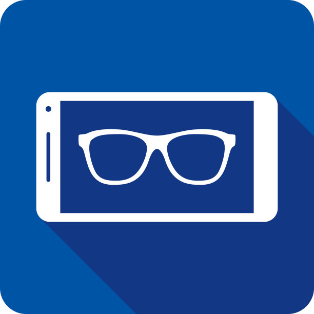 眼镜智能手机图标剪影图片下载